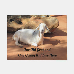 One Old Goat Personalized Doormat