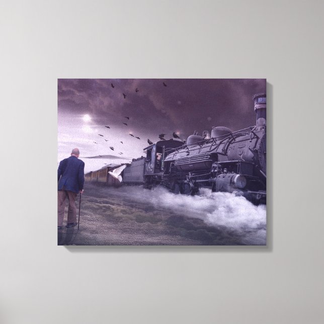 One Old Man’s Last Journey Fantasy Landscape  Canvas Print (Front)