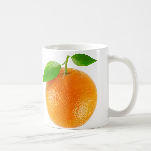 One orange coffee mug (Right)