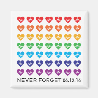 One Orlando One Pulse Rainbow 49 Hearts Magnet