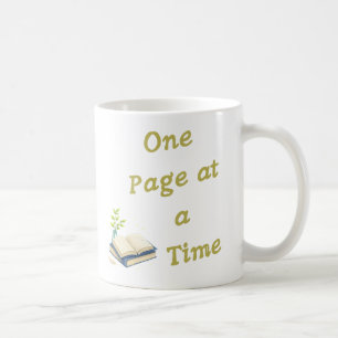 One Page at a Time – Mindful Reading Design Coffee Mug