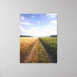 One Path Forward – Minimalist Symbolic Landscape Canvas Print