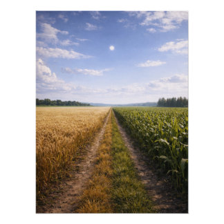 One Path Forward – Minimalist Symbolic Landscape Poster