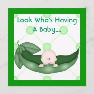 ONE PEA IN A POD BABY SHOWER INVITATION GIRL/BOY