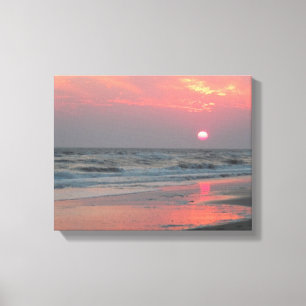 One Perfect Sunset - Oak Island, NC Canvas Print