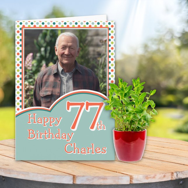 One Photo 77th Birthday Card (Creator Uploaded)