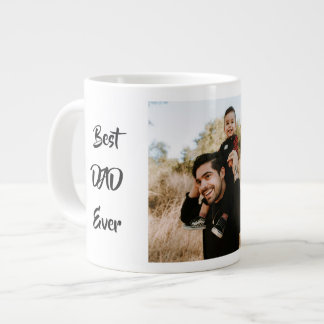 One Photo best Dad ever Large Coffee Mug