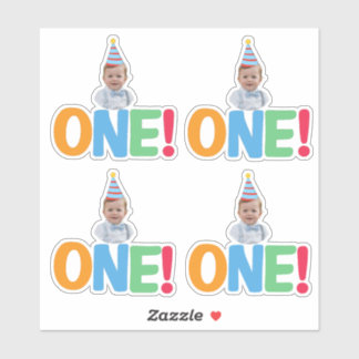 One Photo birthday Cupcake Topper