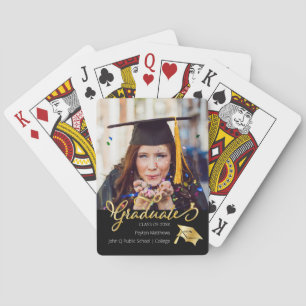 One Photo Graduate Graduation Class of 2023 School Playing Cards