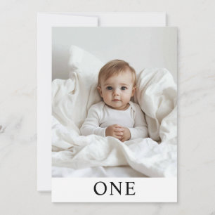 One Photo   My first year   Personalised  Invitation