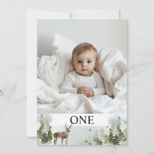 One Photo My first year Personalised Invitation