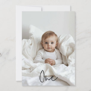One Photo My first year Personalised Invitation