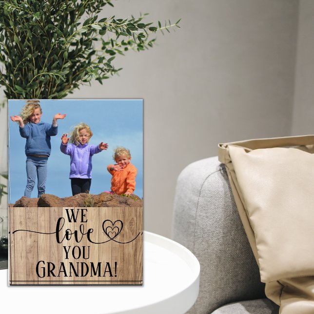 One Photo We Love You Grandma Mother's Day Gift Block (Creator Uploaded)