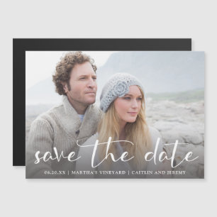 One-Picture Wedding Save the Date Magnets