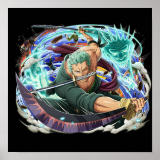 One piece angry Roronoa Zoro shirt Poster