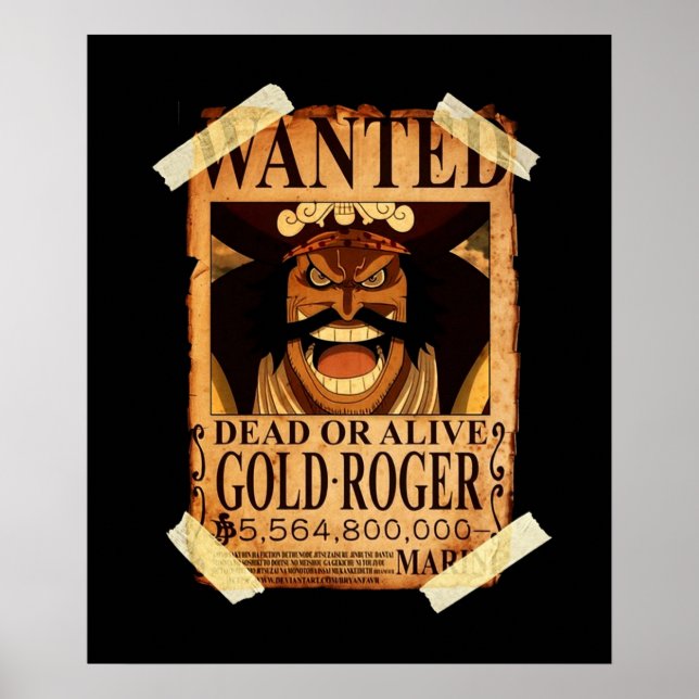 One Piece  Gol D Roger bounty Poster (Front)