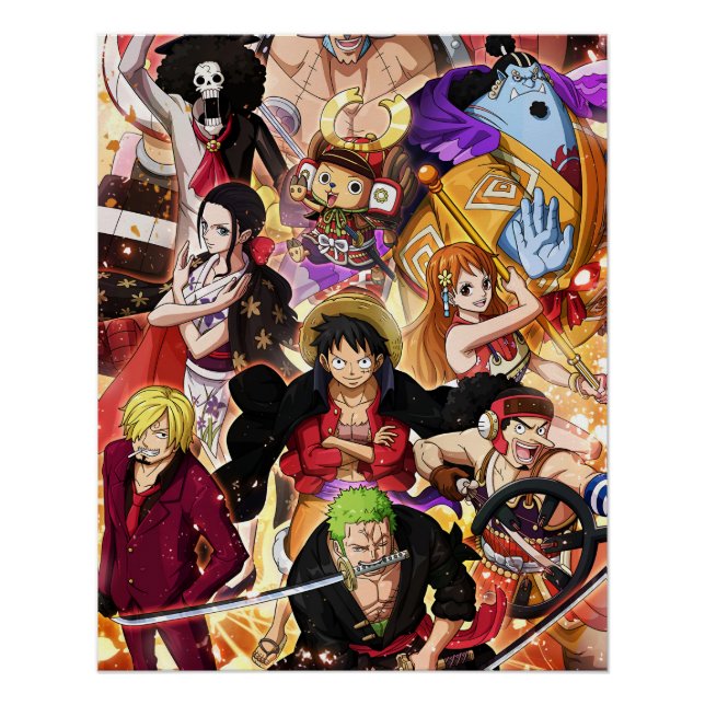 One piece , Law , Luffy and Captain Kid Poster (Front)