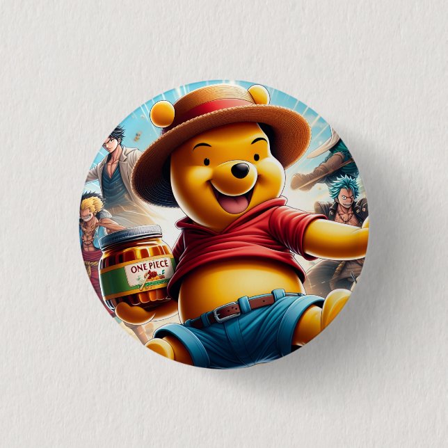 One Piece Winnie the Pooh 1 3 Cm Round Badge (Front)