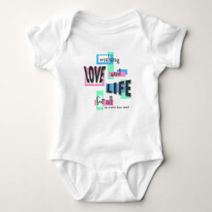 One-piece with a message of life. baby bodysuit