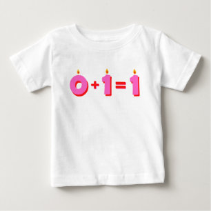 One Pink 1st Birthday Baby Girl T-Shirt