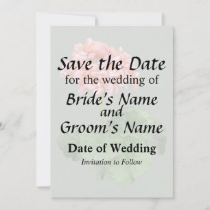 One Pink Geranium Save The Date