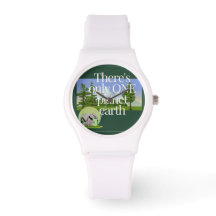 One Planet Earth- Sporty White Silicon Wrist Watch