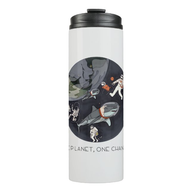 One Planet One Chance - Earth Day(Cartoon Texture) Thermal Tumbler (Front)