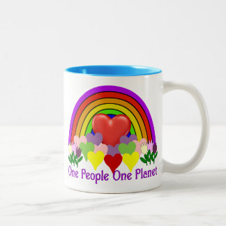 One Planet One People Two-Tone Coffee Mug