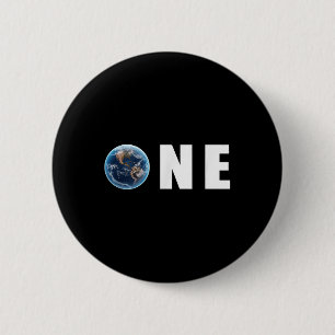 One Planet Take Care Of It Earth Day Outfit Gift 6 Cm Round Badge
