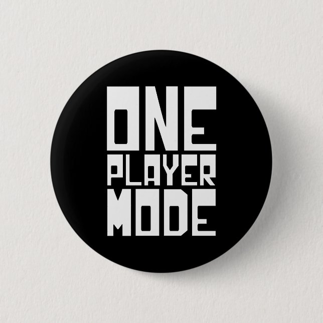 ONE PLAYER MODE 6 CM ROUND BADGE (Front)