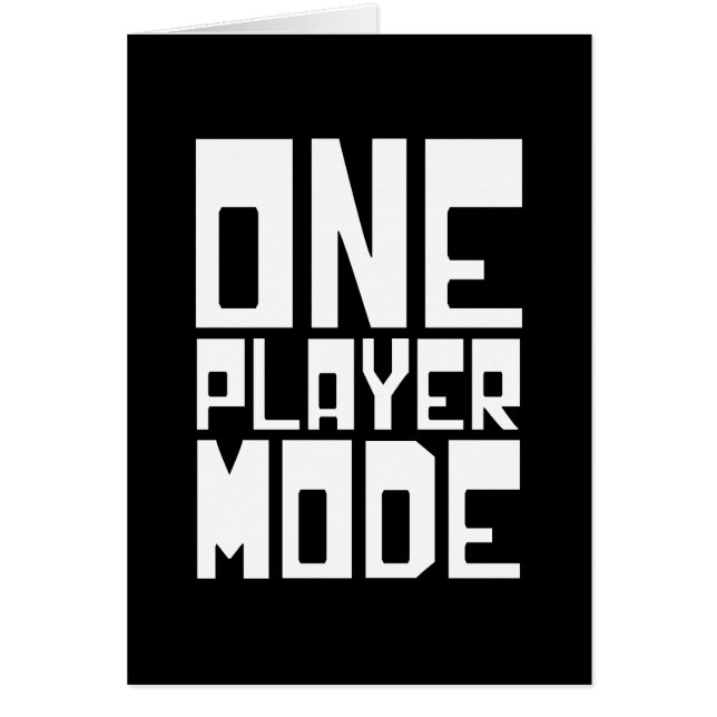 ONE PLAYER MODE CARD (Front)