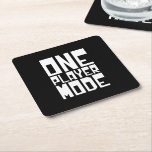 ONE PLAYER MODE SQUARE PAPER COASTER