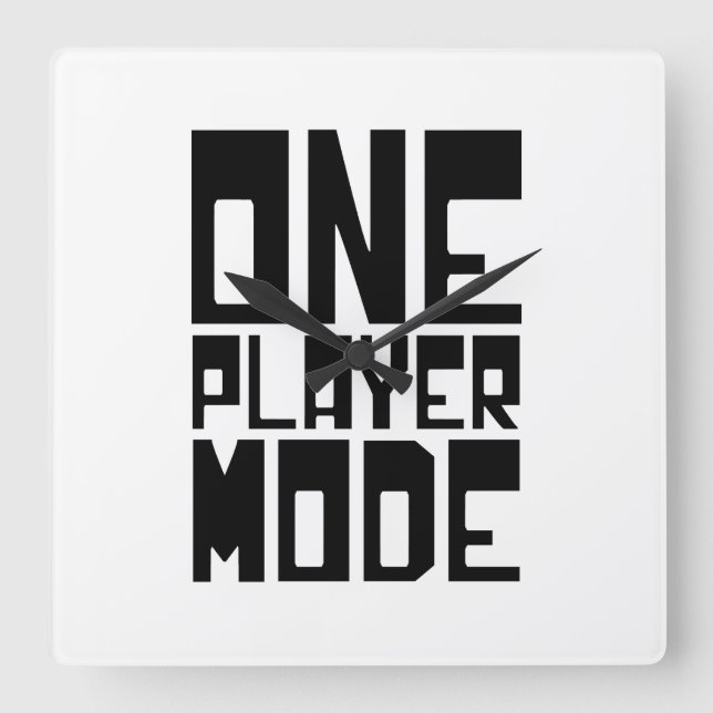 ONE PLAYER MODE SQUARE WALL CLOCK (Front)
