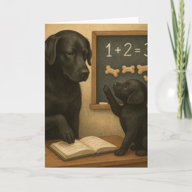 "One plus two equals Treat!" Card (Front)
