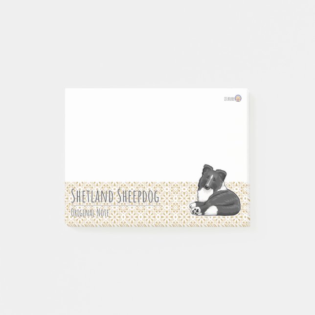 One-point 3-post-it Shetland Sea Dock Post-it Notes (Front)