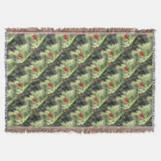 One Poppy Artistic Wildflower Painting Throw Blanket