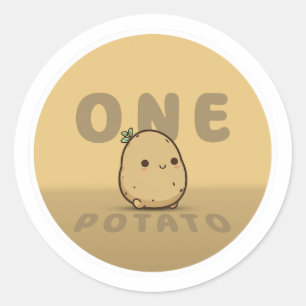 One Potato Classic Round Sticker