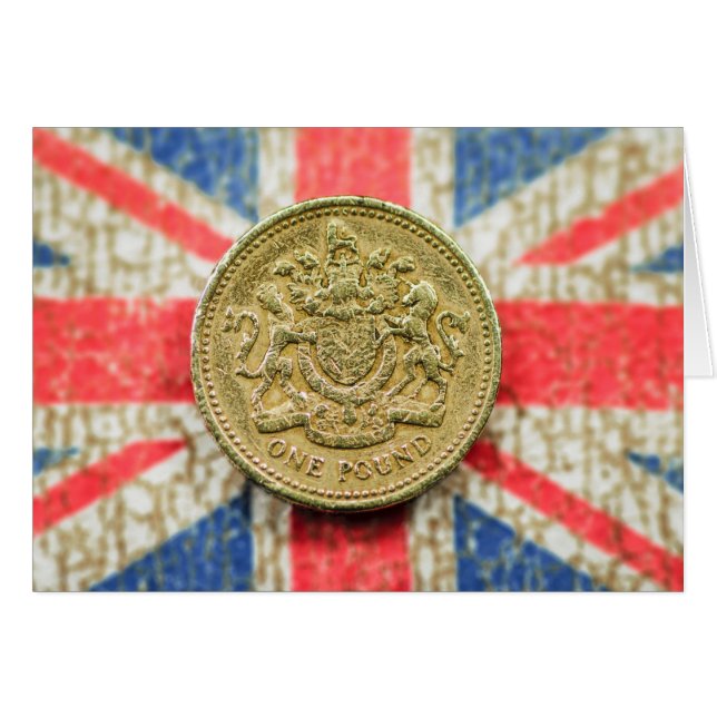 One Pound on the British Flag Canvas (Front Horizontal)
