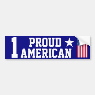 ONE Proud American Bumper Sticker