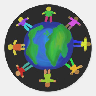 One Race - Anti Racism Classic Round Sticker