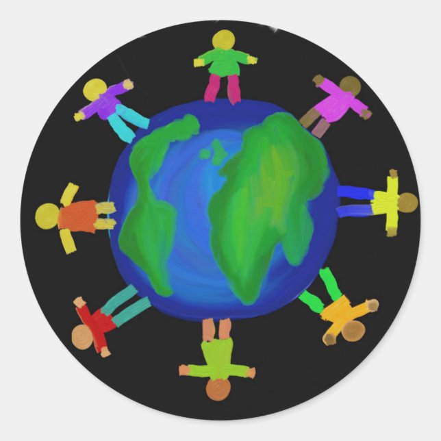 One Race - Anti Racism Classic Round Sticker (Front)