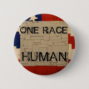 One Race Human 6 Cm Round Badge