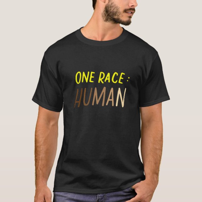 One Race Human Anti Racism Diversity Day Anti-Raci T-Shirt (Front)