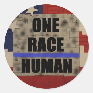ONE RACE-Human   sticker