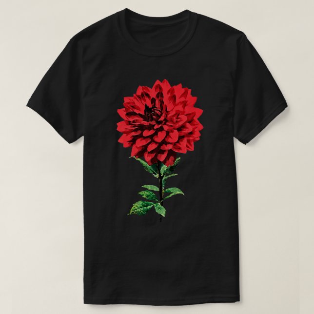 One Red Dahlia T-Shirt (Design Front)