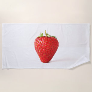 One Red Strawberry btcnm Beach Towel