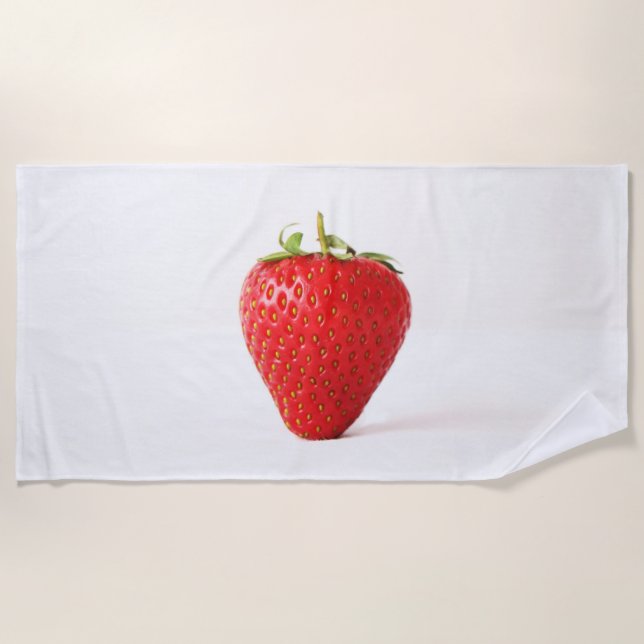 One Red Strawberry btcnm Beach Towel (Front)