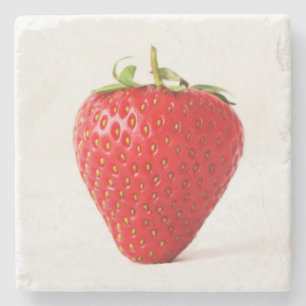 One Red Strawberry coastercn Stone Coaster