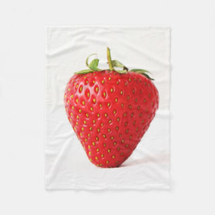One Red Strawberry fbcna Fleece Blanket