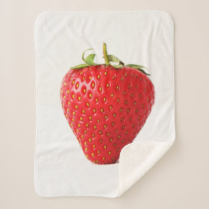 One Red Strawberry sbcn Sherpa Blanket